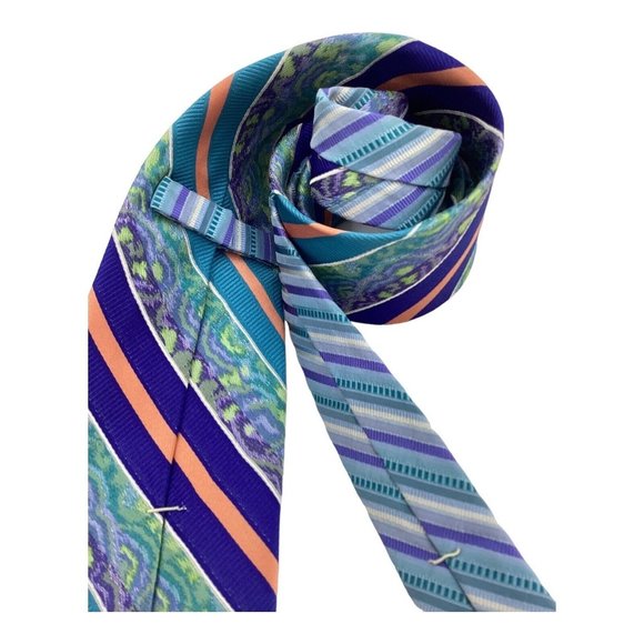 ROBERT GRAHAM XL Blue Art Print Silk Tie Made In USA 62"-3.25" EX COND - Picture 5 of 8